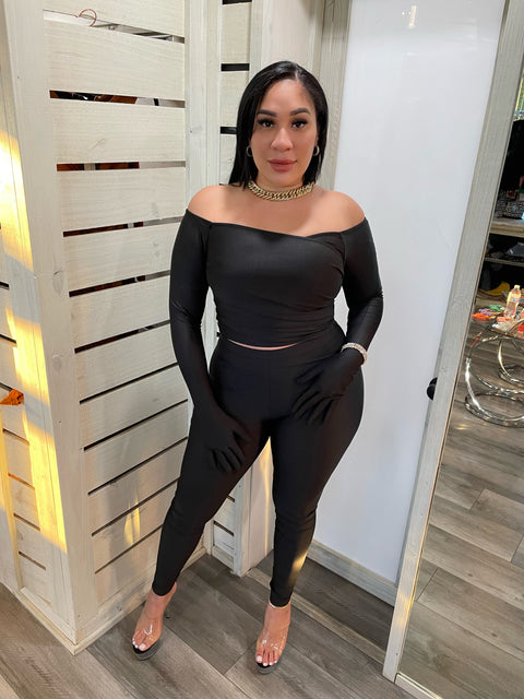 Meme Me Black Pant Set